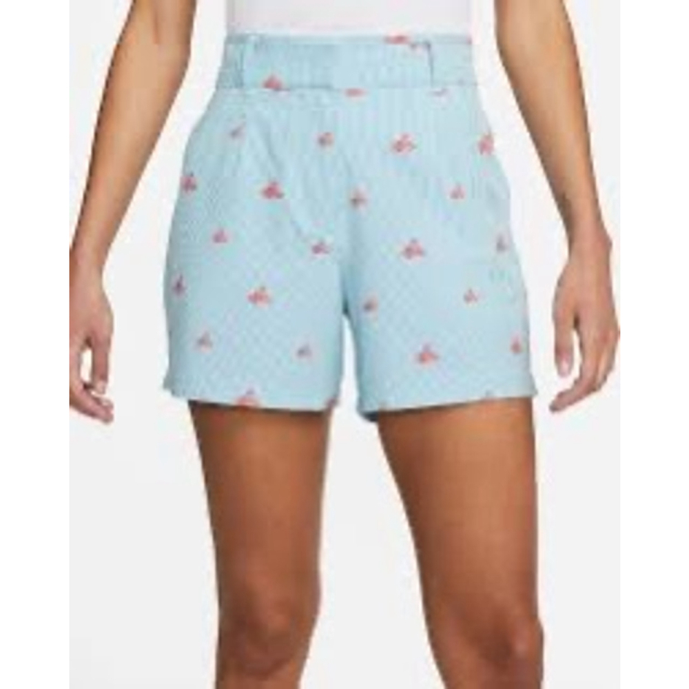 Women's Nike Athletic Shorts S Blue Striped with Red Lobsters